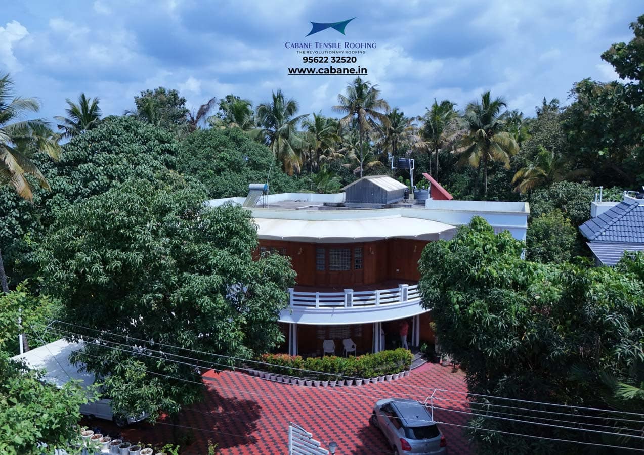 Building Shades tensile project 5 by Cabane Tensile Roofing