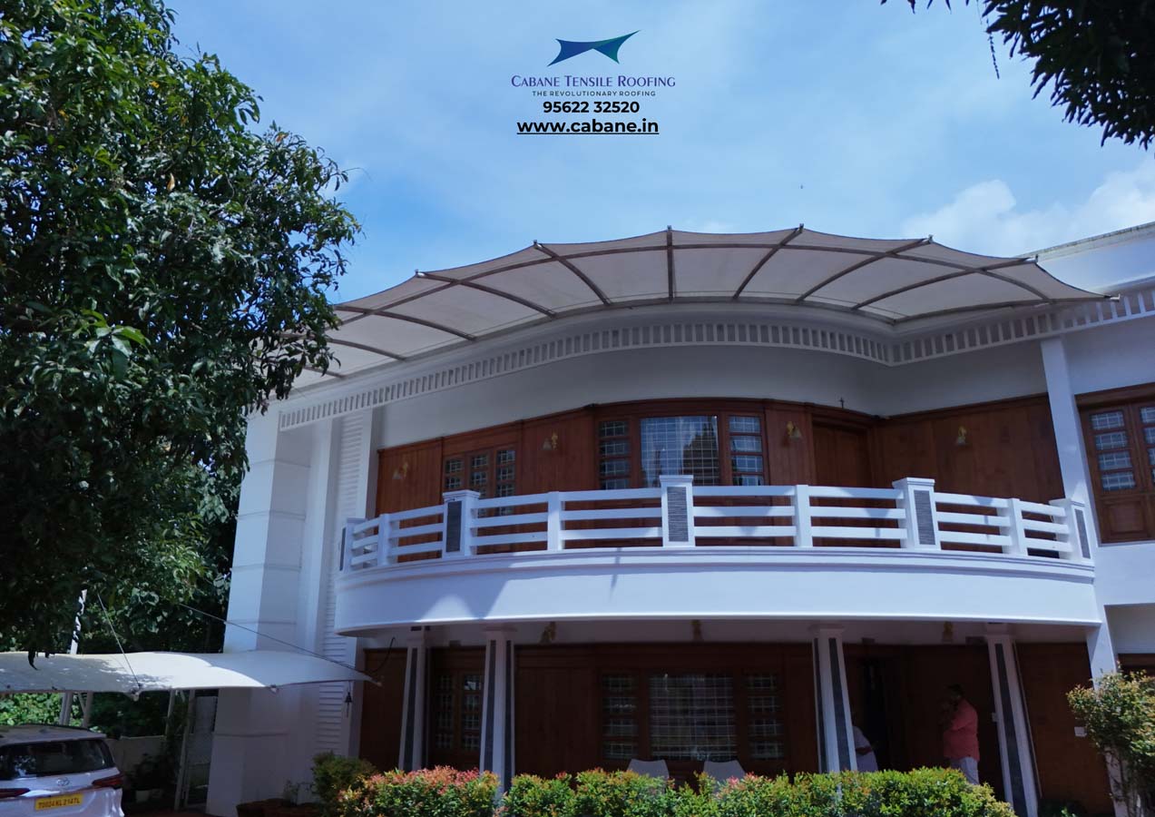 Building Shades tensile project 6 by Cabane Tensile Roofing