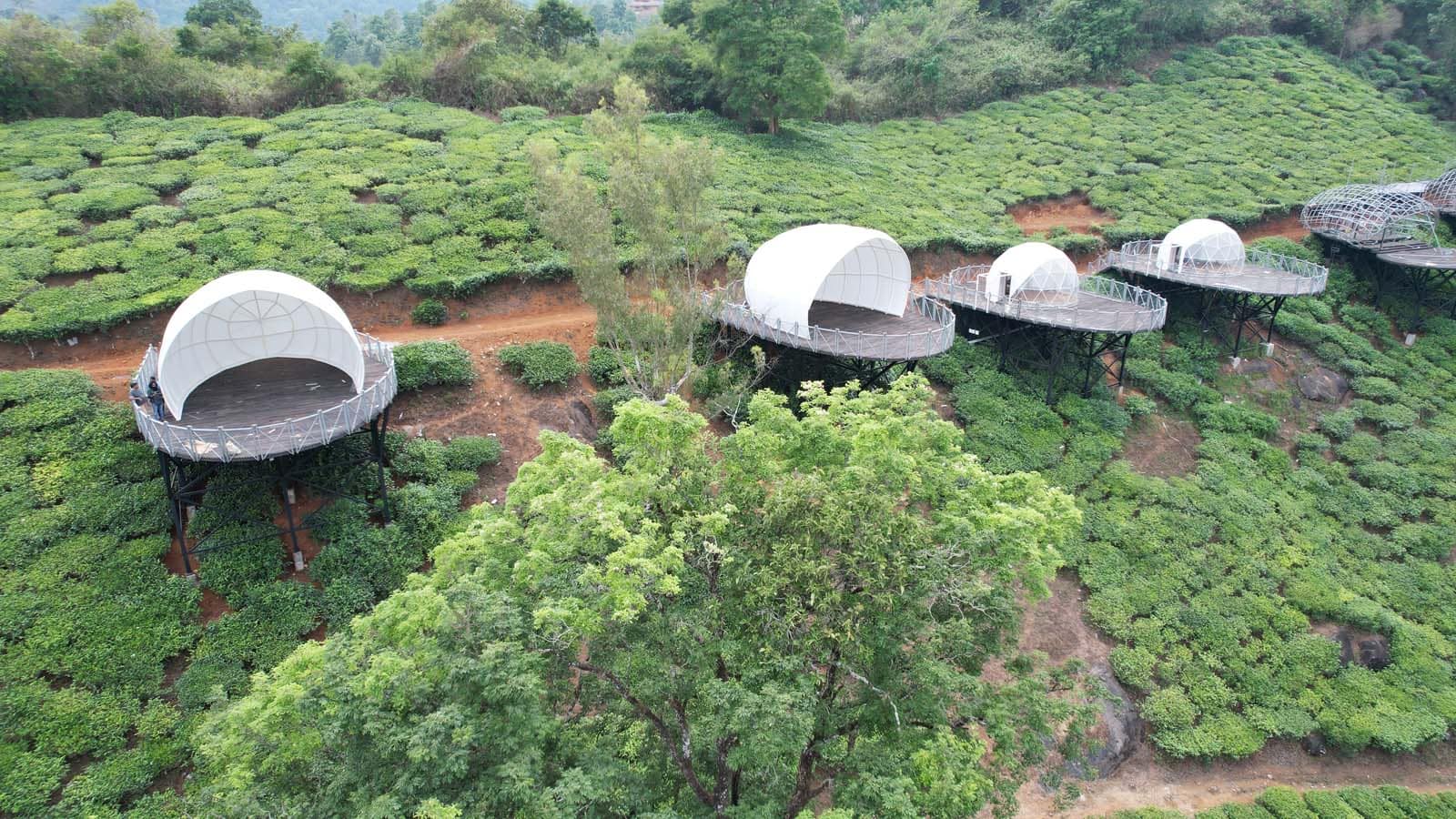 Glamping Tents tensile project 7 by Cabane Tensile Roofing