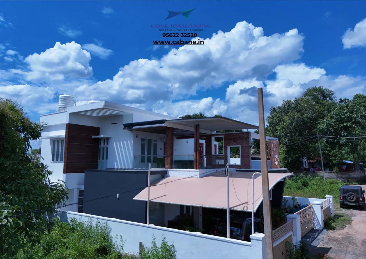 Car Porches tensile project 12 by Cabane Tensile Roofing