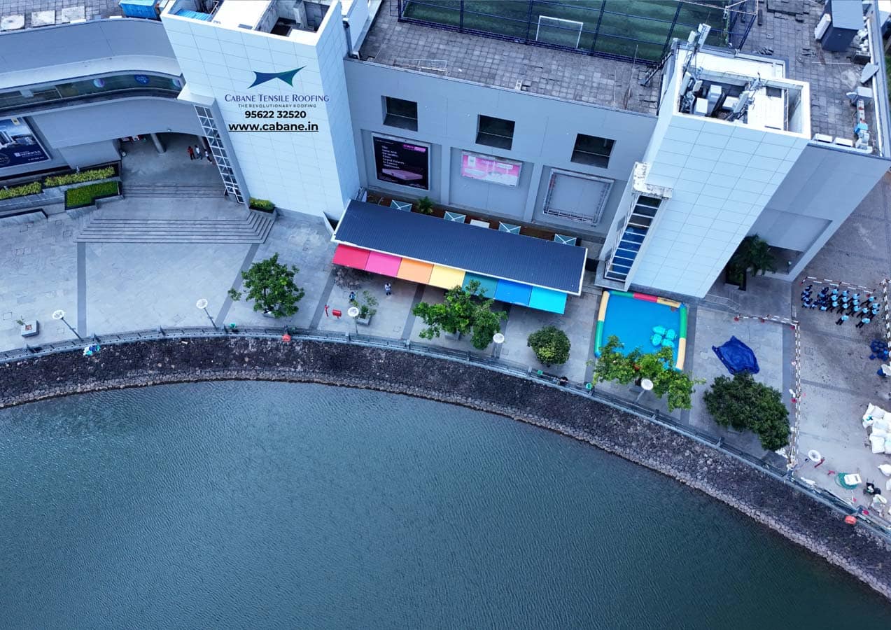 Restaurants & Rooftops tensile project 4 by Cabane Tensile Roofing